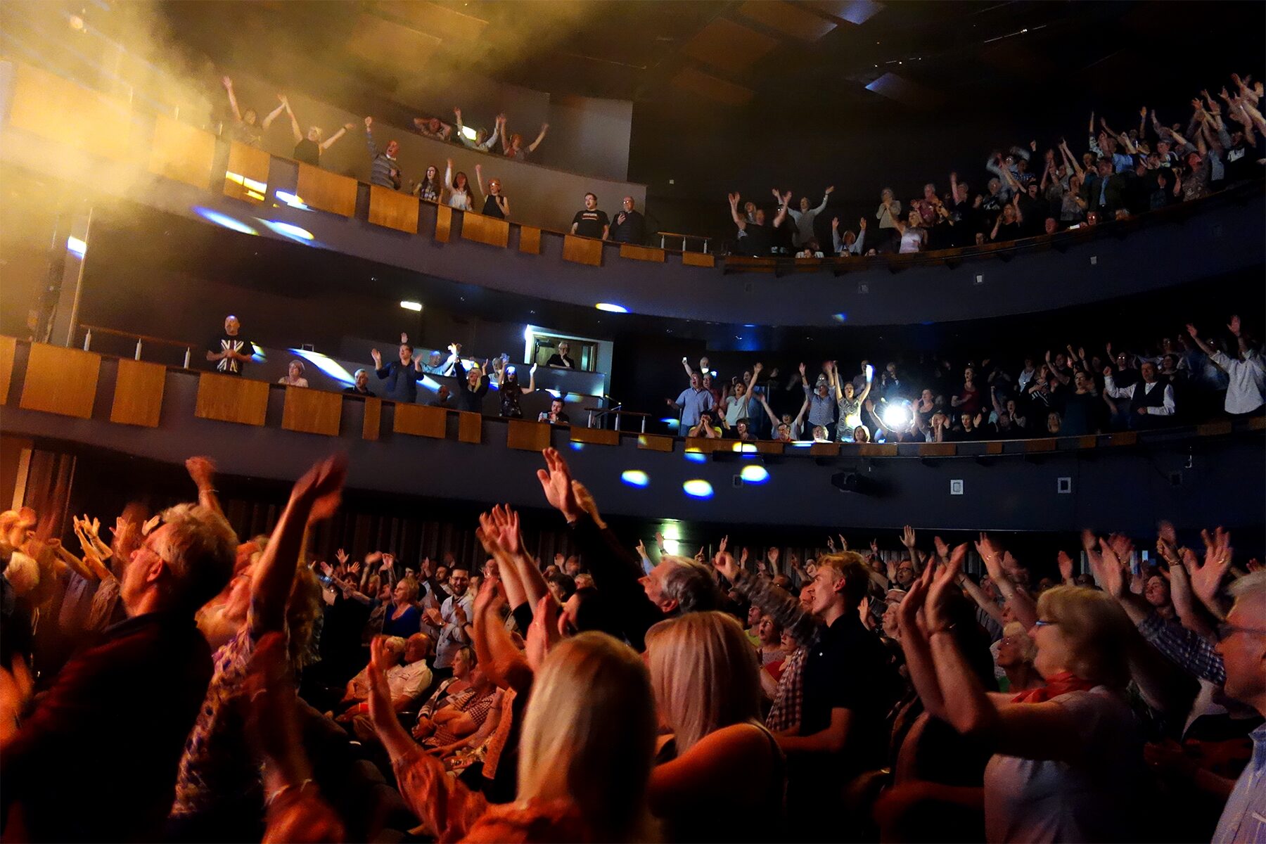 Standing ovation across stalls and tiered balconies at the end of the show